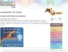 Tablet Screenshot of kinder-malvorlagen.com